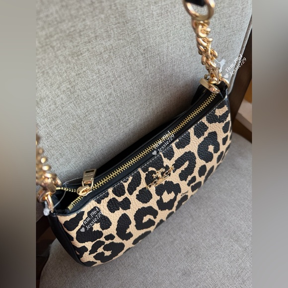 ‼️last 3‼️NWT！COACH Teri Shoulder Bag With Leopard Print（CBH61）holiday gift - Picture 5 of 14